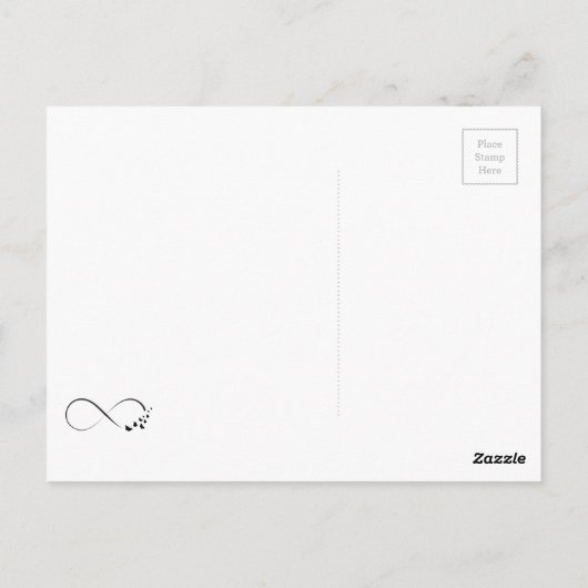 Infineste vlindersymbool briefkaart (Achterkant)