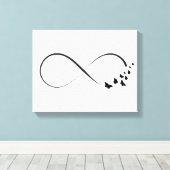 Infineste vlindersymbool canvas afdruk (Insitu (Houten vloer))