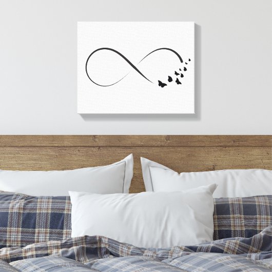 Infineste vlindersymbool canvas afdruk (Insitu (Slaapkamer))