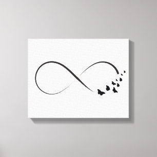 Infineste vlindersymbool canvas afdruk