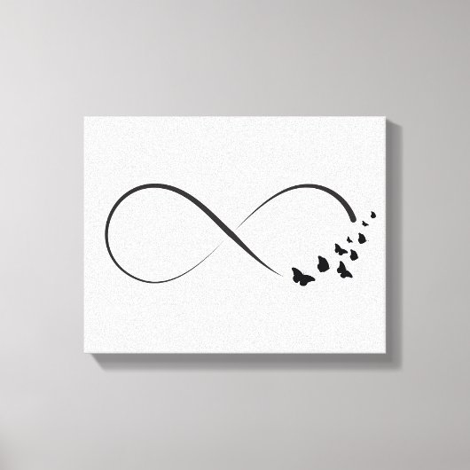 Infineste vlindersymbool canvas afdruk (Voorkant)