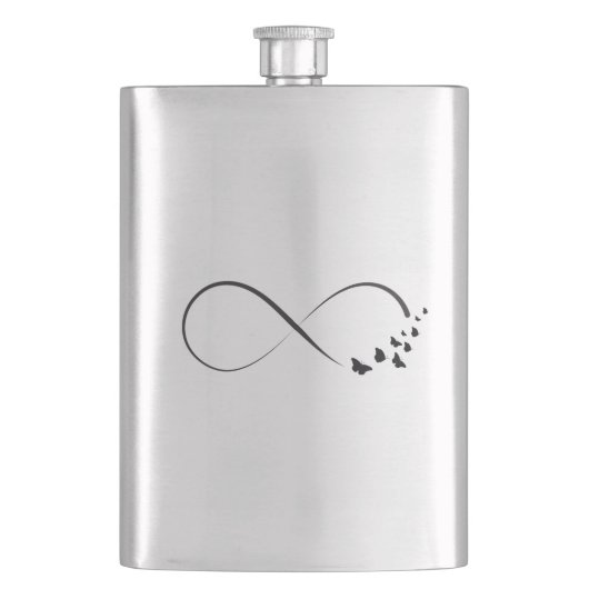 Infineste vlindersymbool heupfles (Voorkant)
