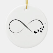 Infineste vlindersymbool keramisch ornament (Voorkant)