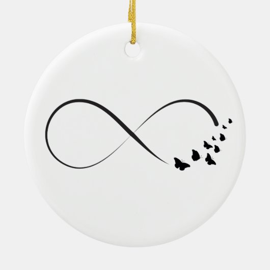 Infineste vlindersymbool keramisch ornament (Achterkant)