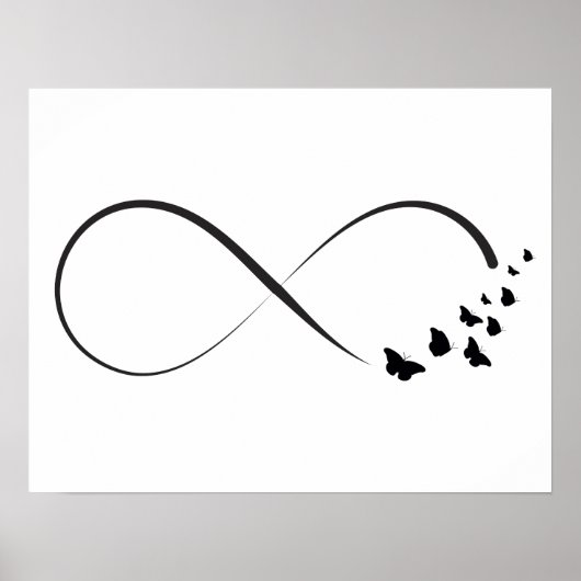 Infineste vlindersymbool poster (Voorkant)