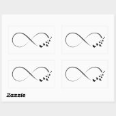 Infineste vlindersymbool rechthoekige sticker (Vel)