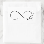 Infineste vlindersymbool rechthoekige sticker (Tas)
