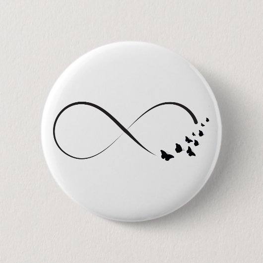 Infineste vlindersymbool ronde button 5,7 cm (Voorkant)