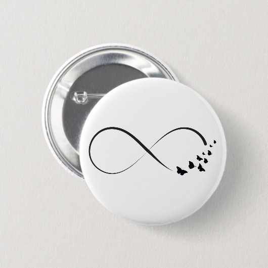 Infineste vlindersymbool ronde button 5,7 cm (Voorkant /achterkant)