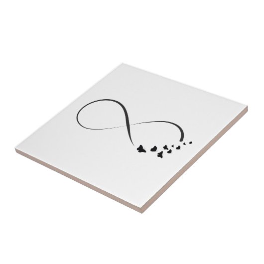 Infineste vlindersymbool tegeltje (Zijkant)