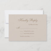 Infinesymbool Gold Blush Roze bruiloft RSVP Kaart (Achterkant)