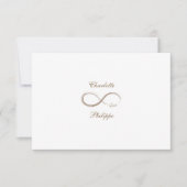 Infinesymbool Gold White Grey bruiloft RSVP Kaart (Voorkant)