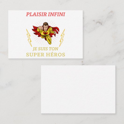 INFINI. Ik ben je superheld. Visitekaartje (Voorkant / Achterkant)