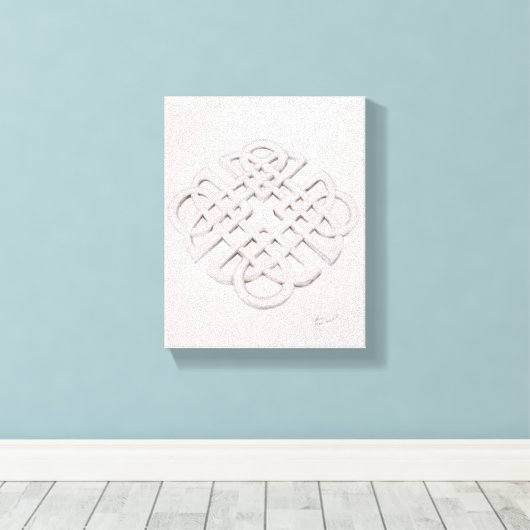 Infinite Celtic Knot Drawing Canvas Afdruk (Insitu (Houten vloer))