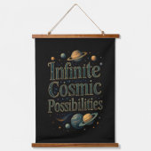 Infinite Cosmic Possibilities Cosmic Green Hangend Wandkleed (Voorkant)