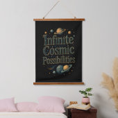 Infinite Cosmic Possibilities Cosmic Green Hangend Wandkleed (Slaapkamer)