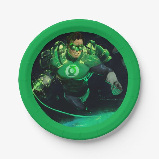 Infinite Crisis Green Lantern Illustratie Papieren Bordje (Voorkant)