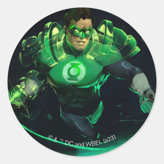 Infinite Crisis Green Lantern Illustratie Ronde Sticker (Voorkant)