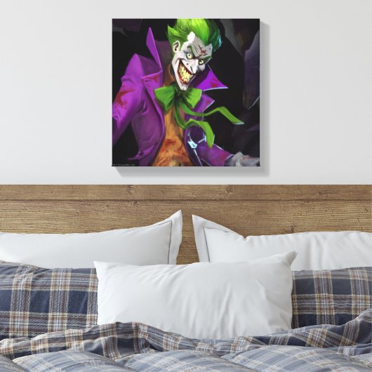 Infinite Crisis Joker illustratie Canvas Afdruk (Insitu (Slaapkamer))