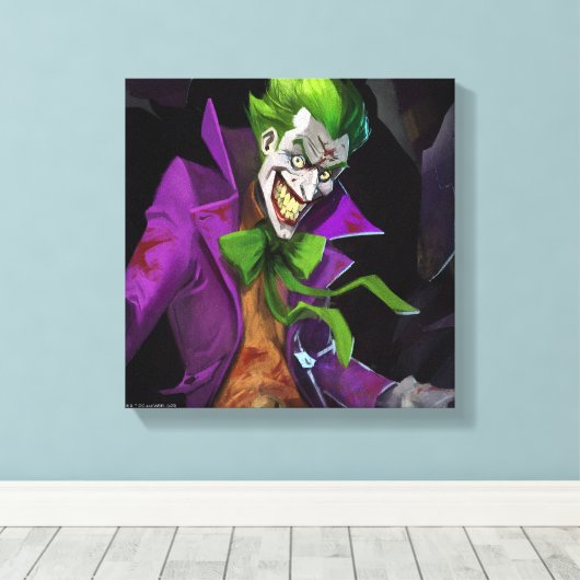 Infinite Crisis Joker illustratie Canvas Afdruk (Insitu (Houten vloer))