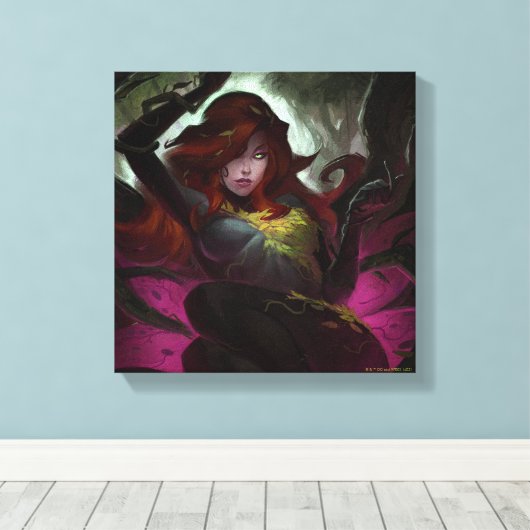 Infinite Crisis Poison Ivy Illustratie Canvas Afdruk (Insitu (Houten vloer))