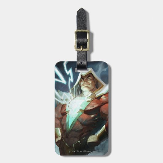 Infinite Crisis Shazam illustratie Bagagelabel (Voorkant verticaal)