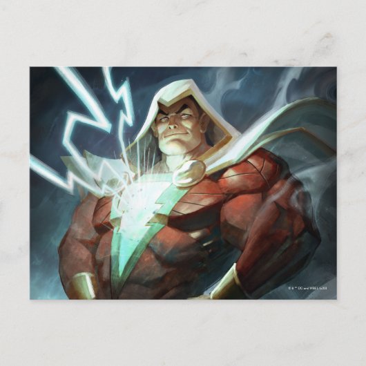 Infinite Crisis Shazam illustratie Briefkaart (Voorkant)