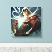 Infinite Crisis Shazam illustratie Canvas Afdruk (Insitu (Houten vloer))