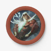 Infinite Crisis Shazam illustratie Papieren Bordje (Voorkant)