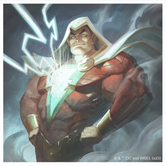 Infinite Crisis Shazam illustratie Sticker (Voorkant)
