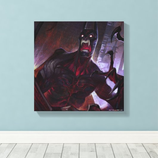 Infinite Crisis Vampire Batman Illustratie Canvas Afdruk (Insitu (Houten vloer))