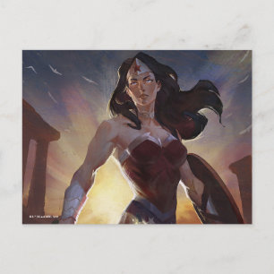 Infinite Crisis Wonder Woman Illustratie Briefkaart