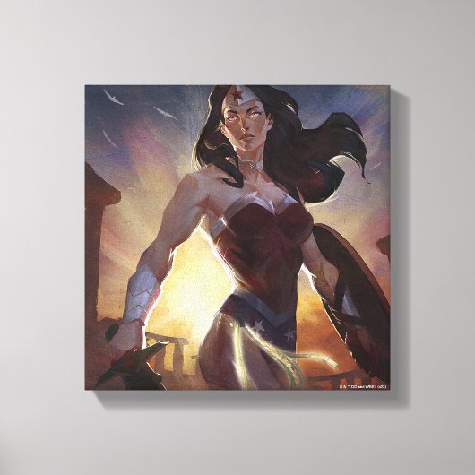 Infinite Crisis Wonder Woman Illustratie Canvas Afdruk (Voorkant)