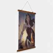 Infinite Crisis Wonder Woman Illustratie Hangend Wandkleed (Gebogen)