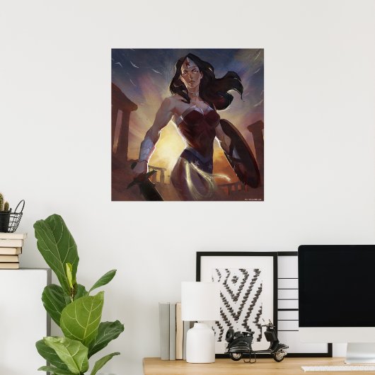 Infinite Crisis Wonder Woman Illustratie Poster (Thuiskantoor)