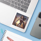 Infinite Crisis Wonder Woman Illustratie Sticker (Laptop met iPhone)