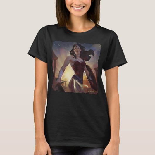 Infinite Crisis Wonder Woman Illustratie T-shirt (Voorkant)