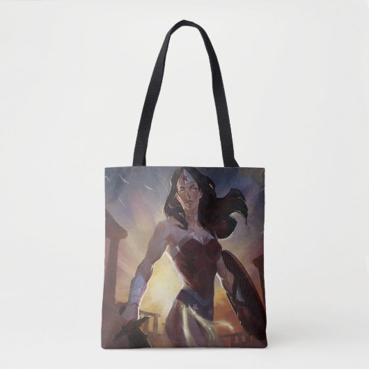 Infinite Crisis Wonder Woman Illustratie Tote Bag (Voorkant)