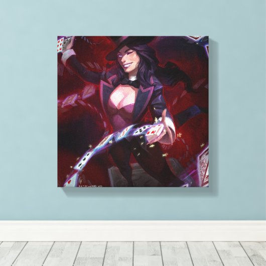 Infinite Crisis Zatanna illustratie Canvas Afdruk (Insitu (Houten vloer))