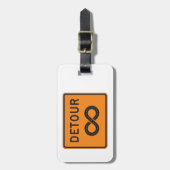 Infinite Detours Sign Cycling Bagagelabel (Voorkant verticaal)