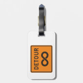 Infinite Detours Sign Cycling Bagagelabel (Achterkant verticaal)