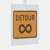 Infinite Detours Sign Cycling Glas Ornament (Voorkant Rechts)