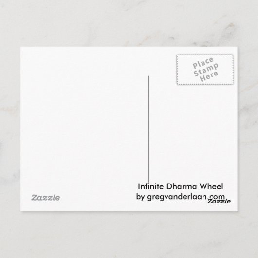 Infinite Dharma Wheel Briefkaart (Achterkant)