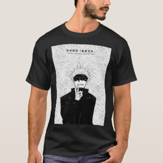 Infinite Domain Sorcerer Black and White Anime Art T-shirt