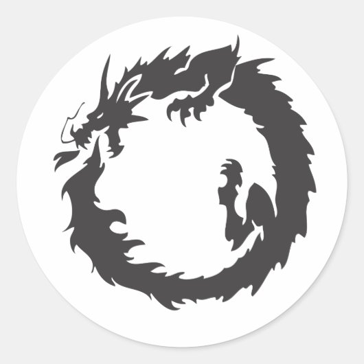 Infinite dragon ronde sticker (Voorkant)
