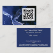Infinite Grace | Winged Angel QR Code Visitekaartje (Voorkant / Achterkant)