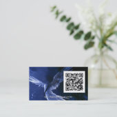 Infinite Grace | Winged Angel QR Code Visitekaartje (Staand voorkant)