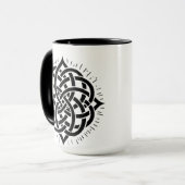 Infinite Harmony: Sacred Mandala Celtic Symbol Art Mok (Voorkant links)