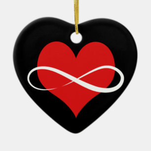 Infinite hart keramisch ornament