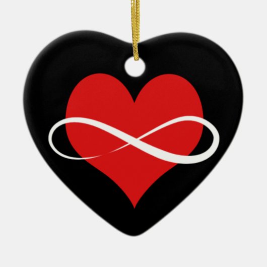 Infinite hart keramisch ornament (Voorkant)